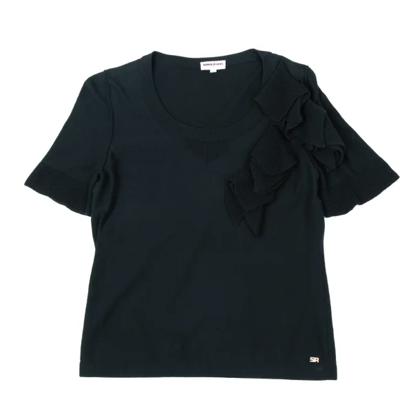 SONIA RYKIEL Rib Decorative Short Sleeve Knit Top K-170526_002