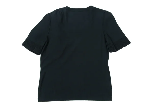 SONIA RYKIEL Rib Decorative Short Sleeve Knit Top K-170526_010