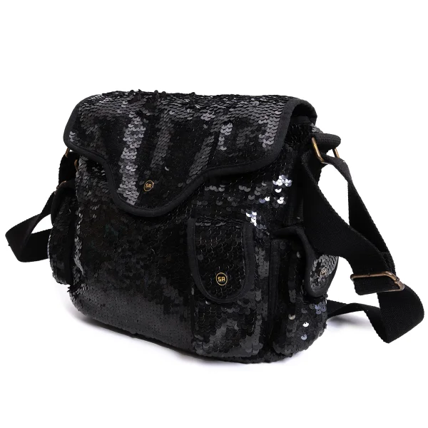 SONIA RYKIEL Sequins Shoulder Bag Black  K-170534_001