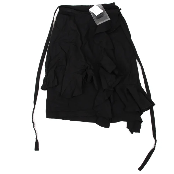 COMME des GARCONS Dyed Ruffled Poly Wrap Skirt K-170538_010