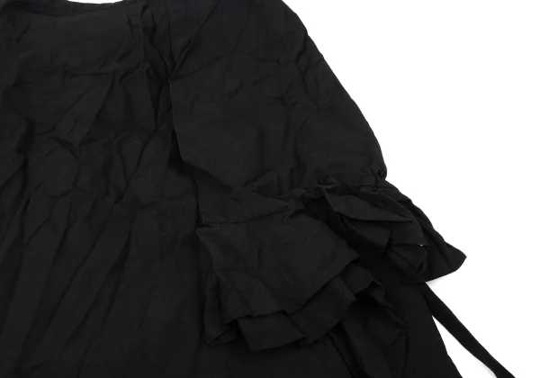 COMME des GARCONS Dyed Ruffled Poly Wrap Skirt K-170538_011