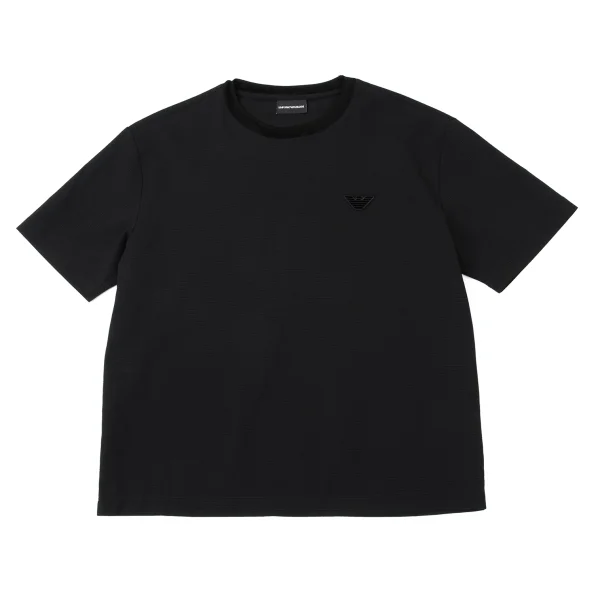 EMPORIO ARMANI Poly Eagle Patch Seersucker T Shirt Black S K-170543_001