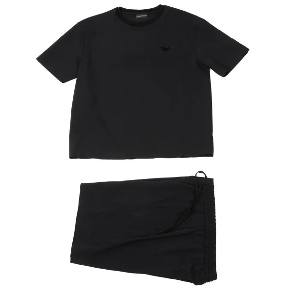 EMPORIO ARMANI Poly Eagle Patch Seersucker T Shirt K-170543_010