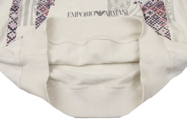 EMPORIO ARMANI Cotton Mosaic Print Pullover Hoodie K-170546_013