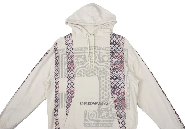 EMPORIO ARMANI Cotton Mosaic Print Hoodie & Shorts K-170548_003