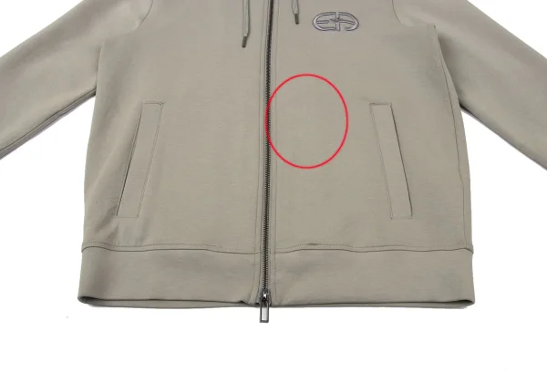 EMPORIO ARMANI Logo Embroidered Double-zip Hoodie K-170549_011