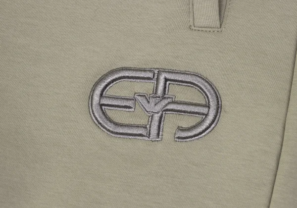 エンポリオアルマーニEMPORIO ARMANI コットンポリロゴ刺繍トラックパンツ グレージュXS K-170550_006