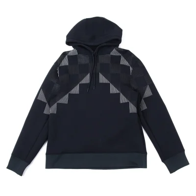 EMPORIO ARMANI Line Printed Checker Hoodie