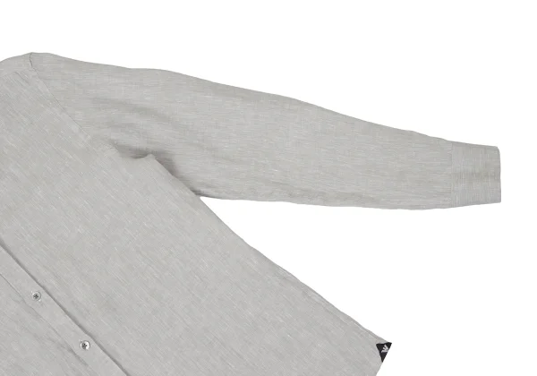 EMPORIO ARMANI Linen Band Collar Shirt K-170555_004