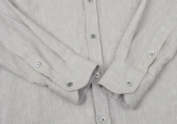 EMPORIO ARMANI Linen Band Collar Shirt K-170555_005