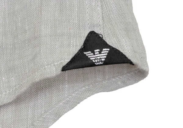 EMPORIO ARMANI Linen Band Collar Shirt K-170555_008