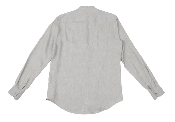 EMPORIO ARMANI Linen Band Collar Shirt K-170555_010
