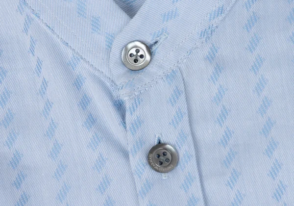 EMPORIO ARMANI Pattern Jacquard Cotton Band Collar Shirt K-170556_003