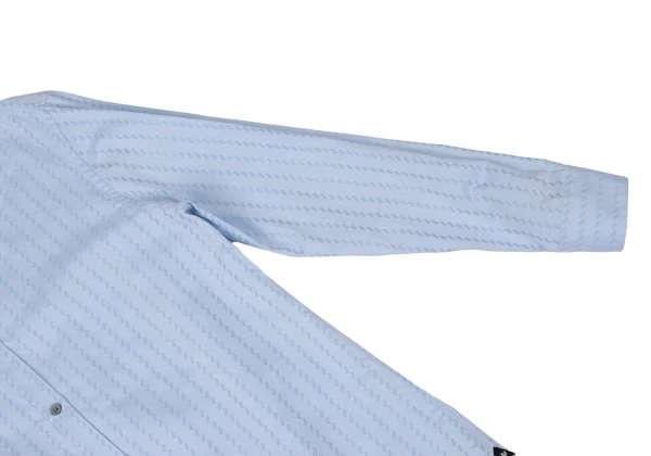 EMPORIO ARMANI Pattern Jacquard Cotton Band Collar Shirt K-170556_004