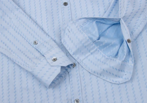 EMPORIO ARMANI Pattern Jacquard Cotton Band Collar Shirt K-170556_005