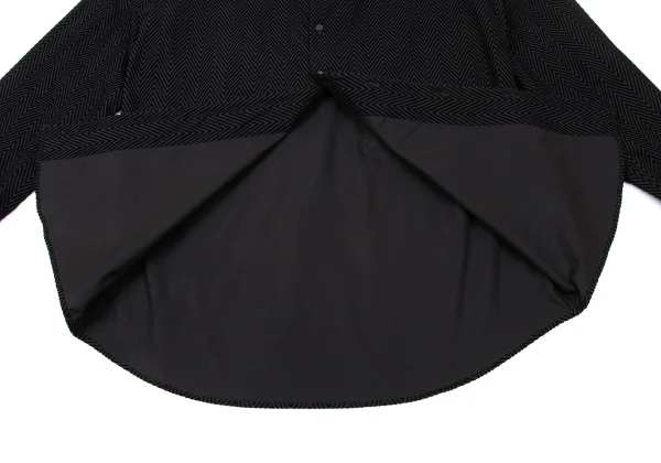 EMPORIO ARMANI Geometric Flocky Cotton Band Collar Shirt K-170557_007