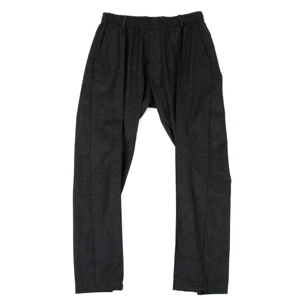 EMPORIO ARMANI Cashmere Blended Wool Tuck Pants Grey 44 K-170558_001