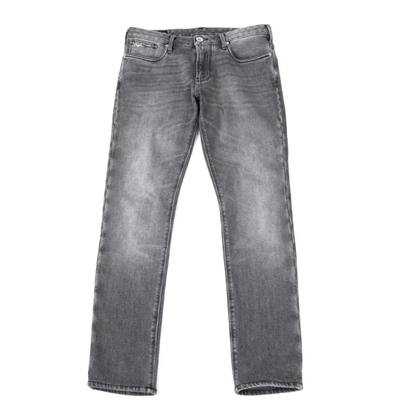 EMPORIO ARMANI Eagle Decorative Washed Skinny Jeans Grey 29 K-170560_001