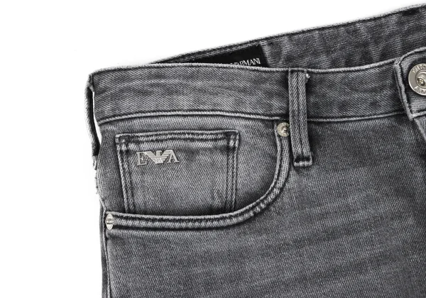 EMPORIO ARMANI Eagle Decorative Washed Skinny Jeans K-170560_004