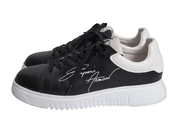 EMPORIO ARMANI Logo Printed Leather Sneakers K-170564_004