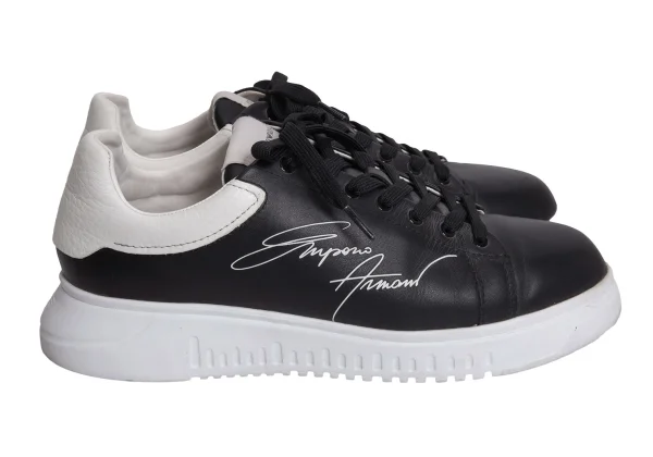 EMPORIO ARMANI Logo Printed Leather Sneakers K-170564_007