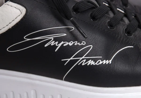 EMPORIO ARMANI Logo Printed Leather Sneakers K-170564_008
