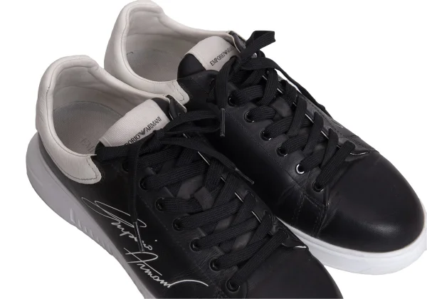 EMPORIO ARMANI Logo Printed Leather Sneakers K-170564_009
