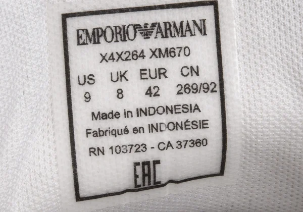 EMPORIO ARMANI Logo Printed Leather Sneakers K-170564_016