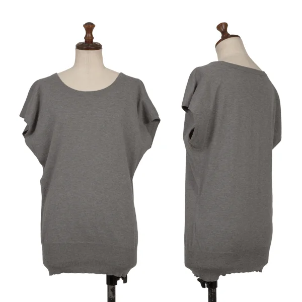 zucca Cotton French Sleeve Knit Top Grey M K-170569_001