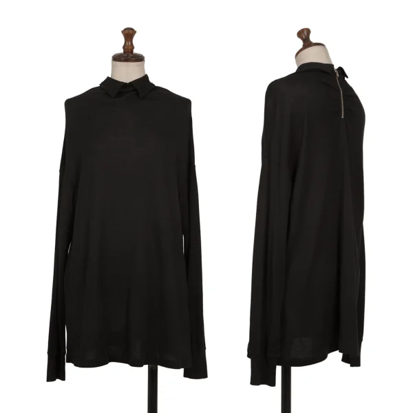 zucca Collared Knit Top Black M K-170570_001