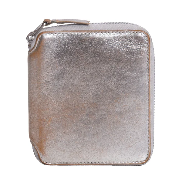 COMME des GARCONS Foil Round Zip Wallet Silver  K-170582_001