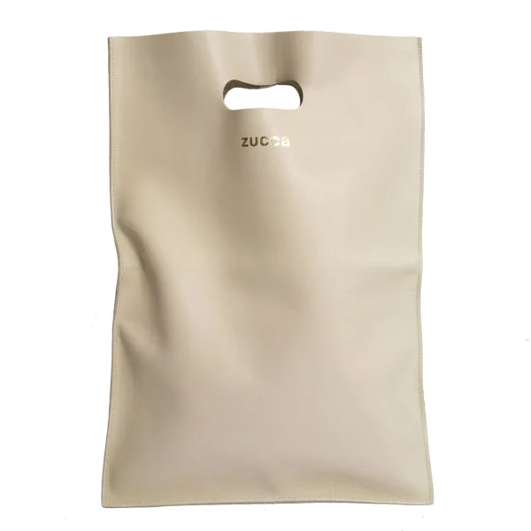zucca Logo Printed Leather Bag  Beige  K-170584_001