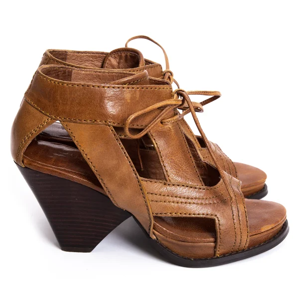zucca Open Toe Leather Heel Sandal K-170590_006