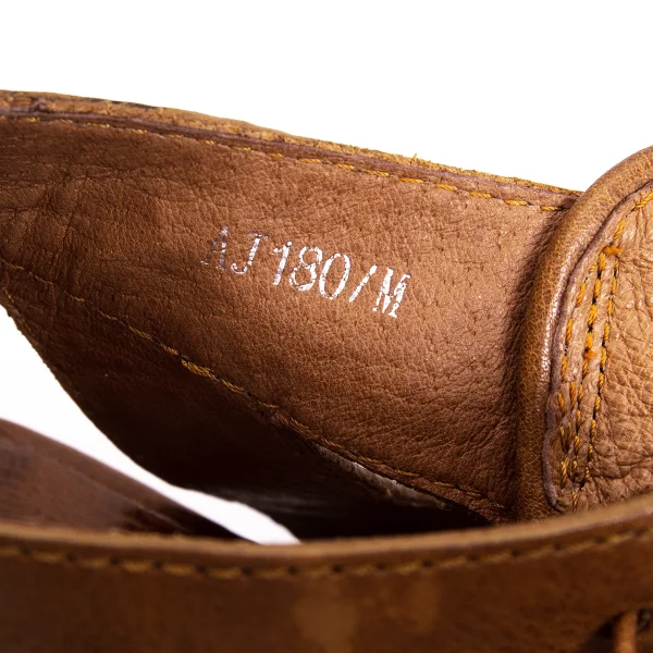 zucca Open Toe Leather Heel Sandal K-170590_014