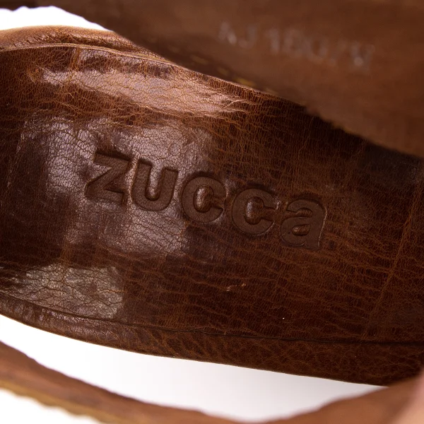 zucca Open Toe Leather Heel Sandal K-170590_015