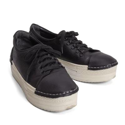 zucca Leather Platform Sneakers