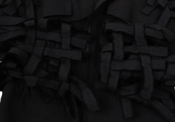 B Yohji Yamamoto Braided Sleeve Design Short Blouson K-170593_006