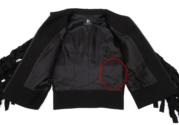 B Yohji Yamamoto Braided Sleeve Design Short Blouson K-170593_009