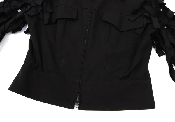 B Yohji Yamamoto Braided Sleeve Design Short Blouson K-170593_011