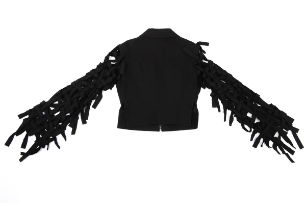 B Yohji Yamamoto Braided Sleeve Design Short Blouson K-170593_012