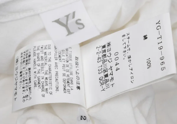 Y's Cotton T Shirt K-170595_013