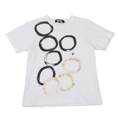 BLACK COMME des GARCONS Drawing Circle Print T-Shirt