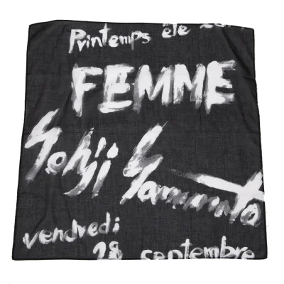 Yohji Yamamoto FEMME Graffiti Handkerchief