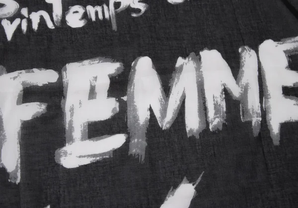 Yohji Yamamoto FEMME Graffiti Handkerchief K-170599_003