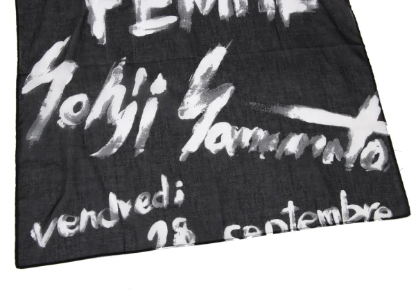 Yohji Yamamoto FEMME Graffiti Handkerchief K-170599_004