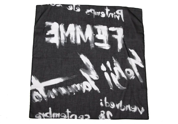 Yohji Yamamoto FEMME Graffiti Handkerchief K-170599_006