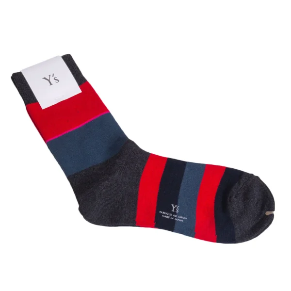 Y's Stripe Socks Grey  K-170602_001