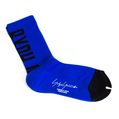 Yohji Yamamoto Logo Jacquard Rib Socks