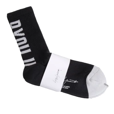 Yohji Yamamoto Logo Jacquard Rib Socks