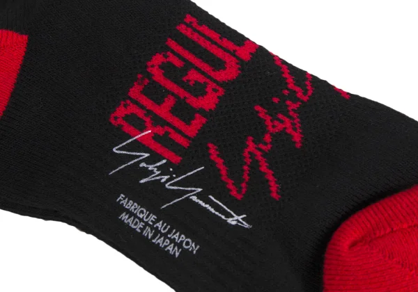 REGULATION yohji yamamoto Logo Jacquard Rib Socks K-170610_004